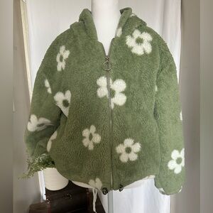 Green Floral Kids Jacket